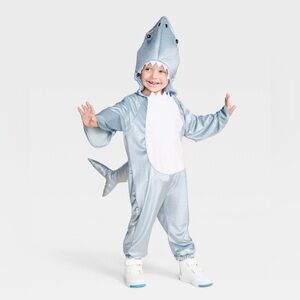 Kids Shark Costume - grey and White
